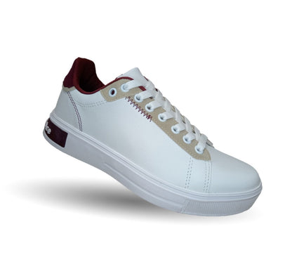 Tenis Urbano de moda Gosh 9150 Blanco/Vino/Camel para hombre