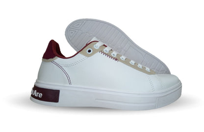 Tenis Urbano de moda Gosh 9150 Blanco/Vino/Camel para hombre