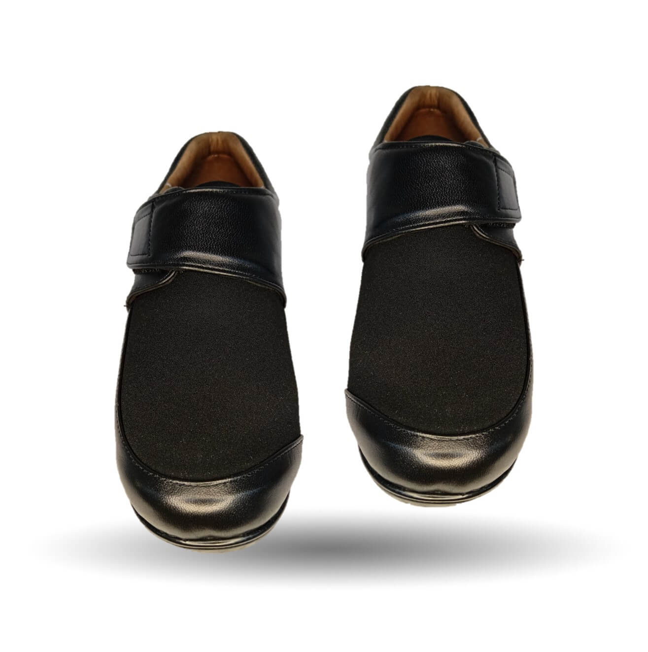 Zapato de Confort para pie diabético de piel de cabra con licra Guadalupe 240 Negro para mujer