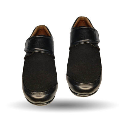 Zapato de Confort para pie diabético de piel de cabra con licra Guadalupe 240 Negro para mujer