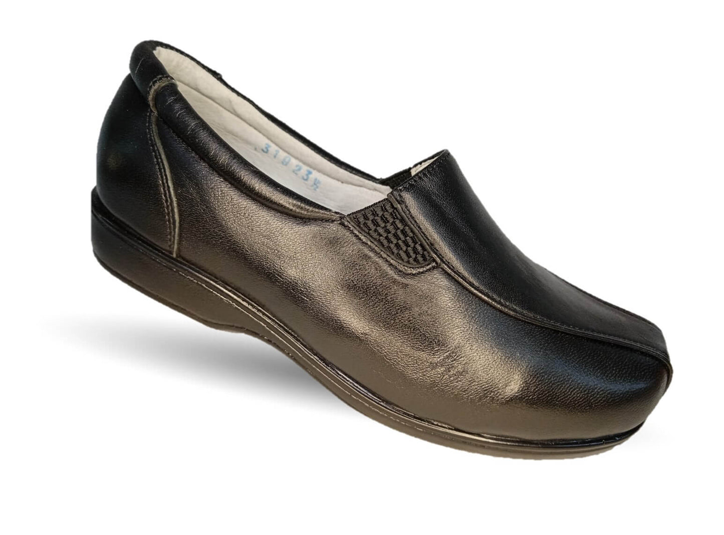 Zapato de Confort para pie diabético de piel de cabra Guadalupe 319 Negro para mujer