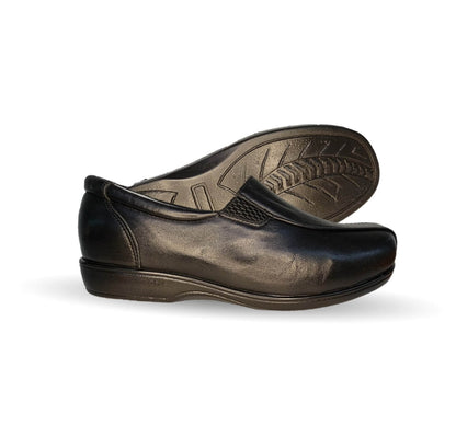 Zapato de Confort para pie diabético de piel de cabra Guadalupe 319 Negro para mujer