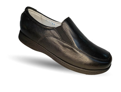 Zapato de Confort para pie diabético de piel de cabra Guadalupe 8897 Negro para mujer