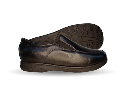 Zapato de Confort para pie diabético de piel de cabra Guadalupe 8897 Negro para mujer