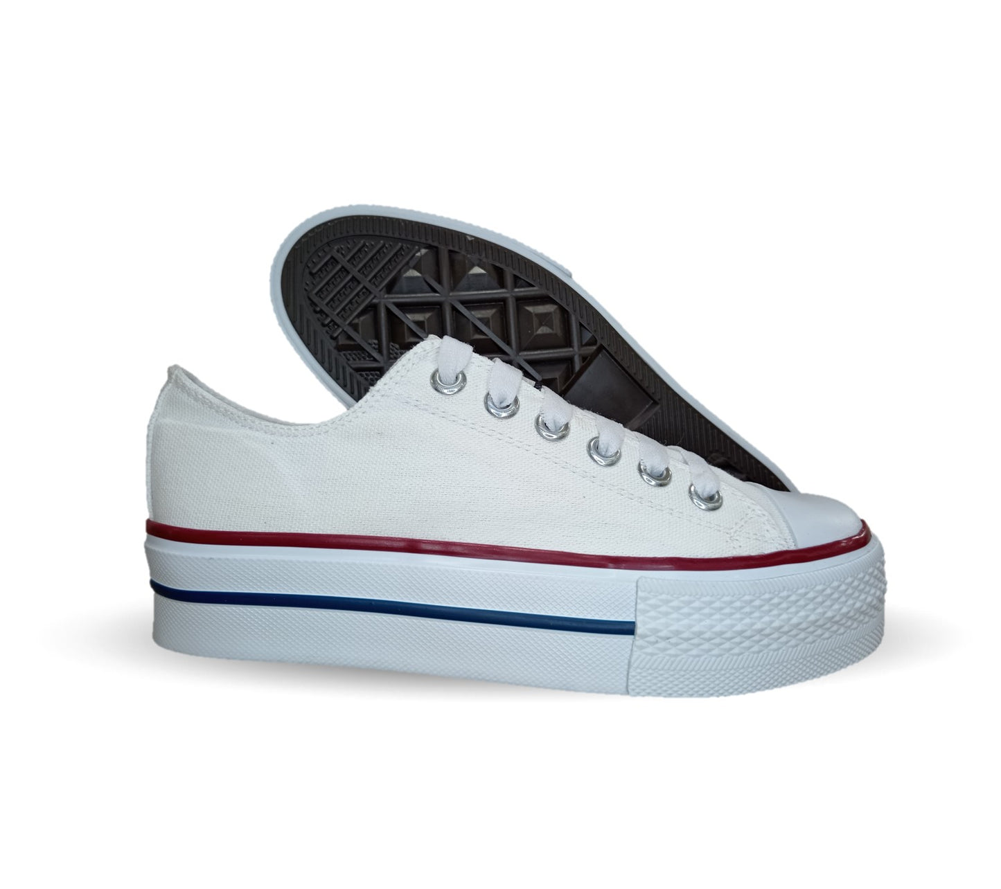 Tenis Urbano con plataforma baja H Gros 2022 Blanco/Blanco para mujer