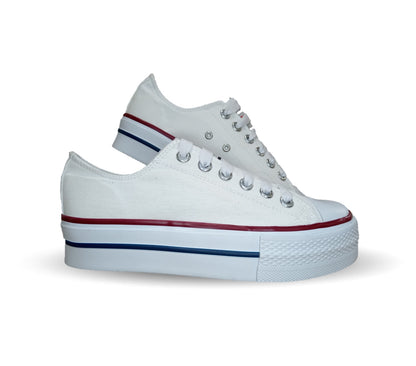 Tenis Urbano con plataforma baja H Gros 2022 Blanco/Blanco para mujer