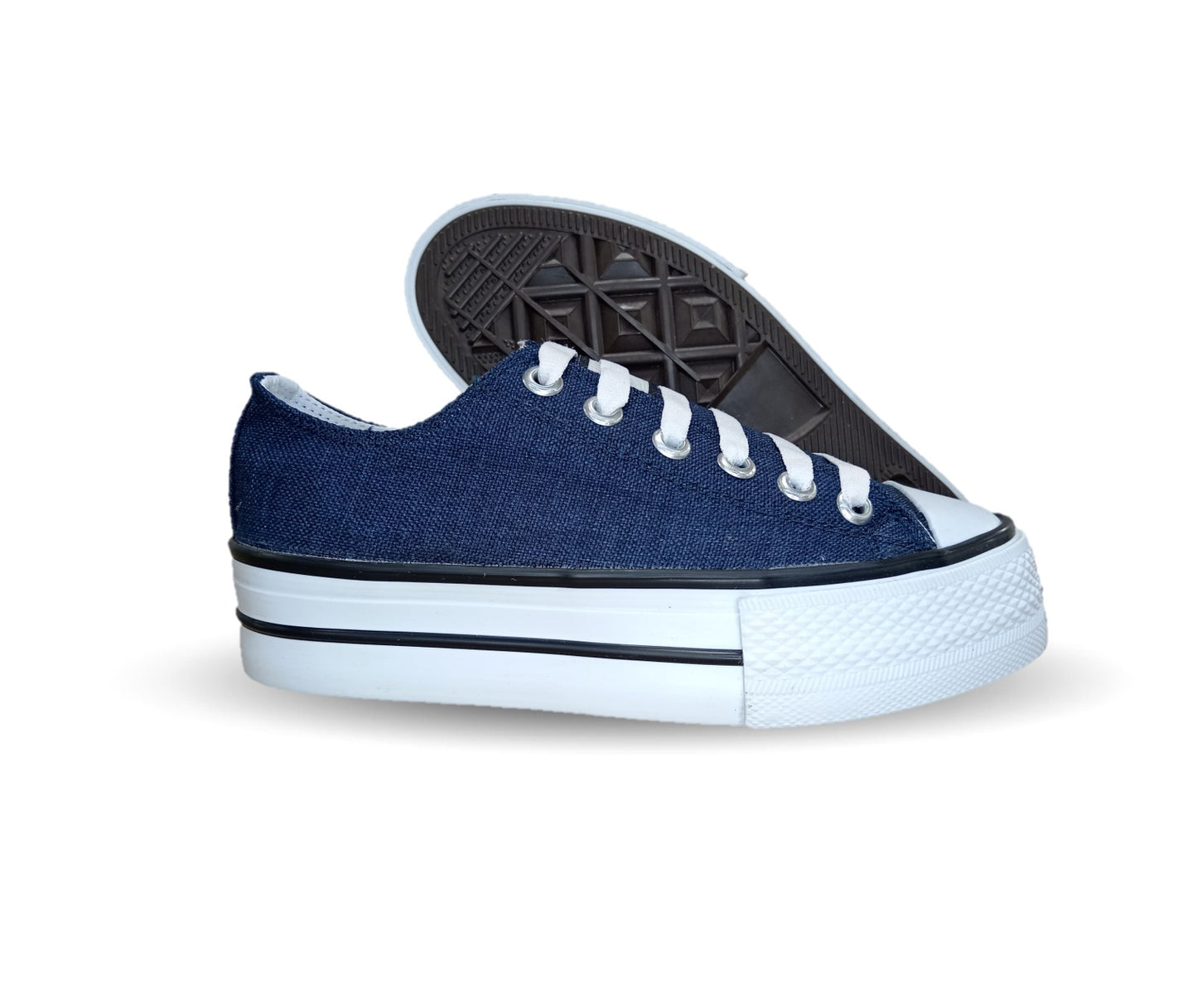 Tenis Urbano con plataforma baja H Gros 2022 Azul Marino para mujer