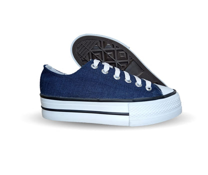 Tenis Urbano con plataforma baja H Gros 2022 Azul Marino para mujer