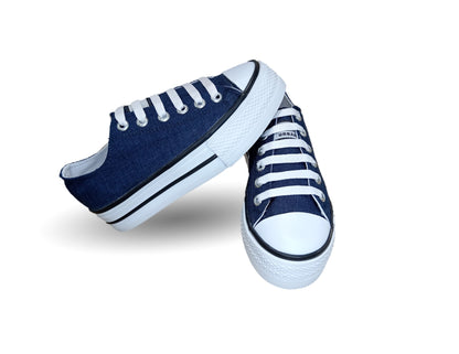 Tenis Urbano con plataforma baja H Gros 2022 Azul Marino para mujer