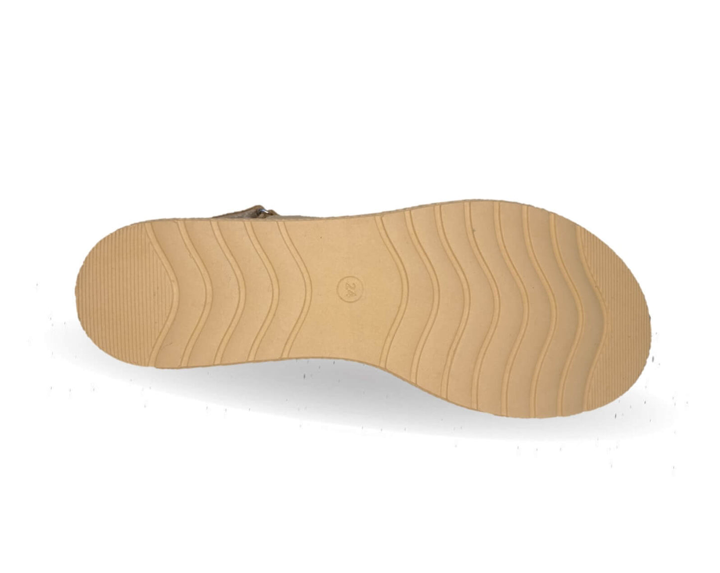 Sandalia de piel con plataforma baja Hannia 1011 Camel para mujer