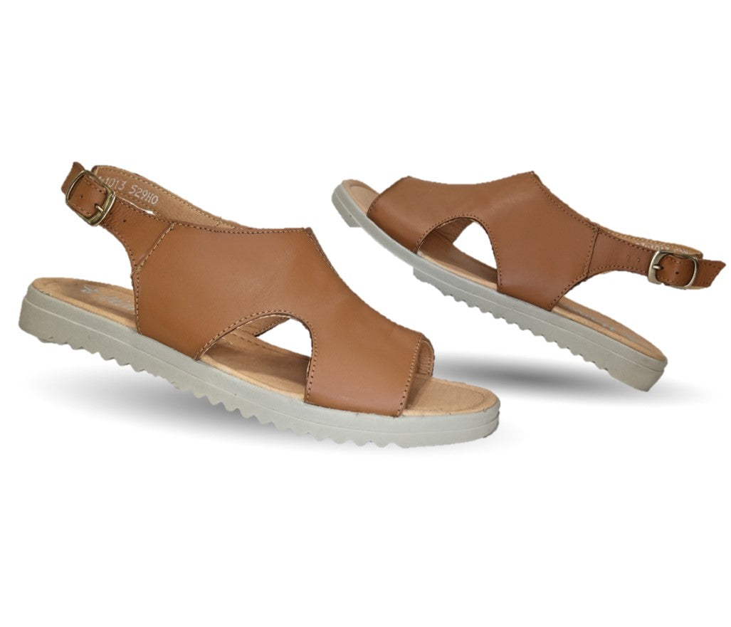 Sandalia de piel Hannia 1013 Miel para mujer