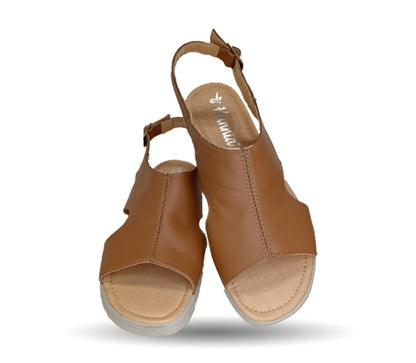Sandalia de piel Hannia 1013 Miel para mujer