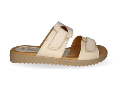 Sandalia de piel Hannia 1014 Blanco para mujer