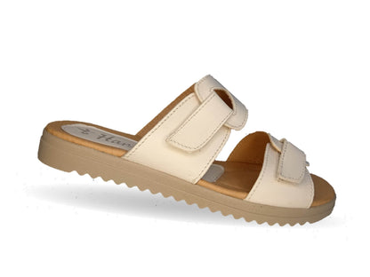 Sandalia de piel Hannia 1014 Blanco para mujer