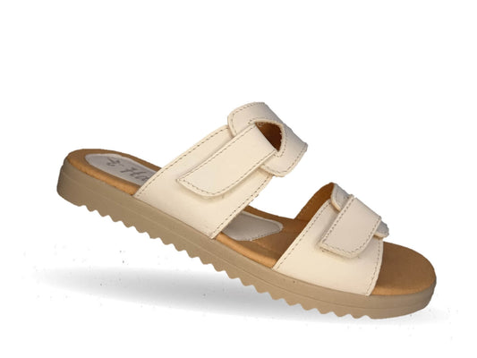 Sandalia de piel Hannia 1014 Blanco para mujer