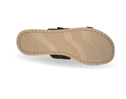 Sandalia de piel Hannia 1014 Negro para mujer