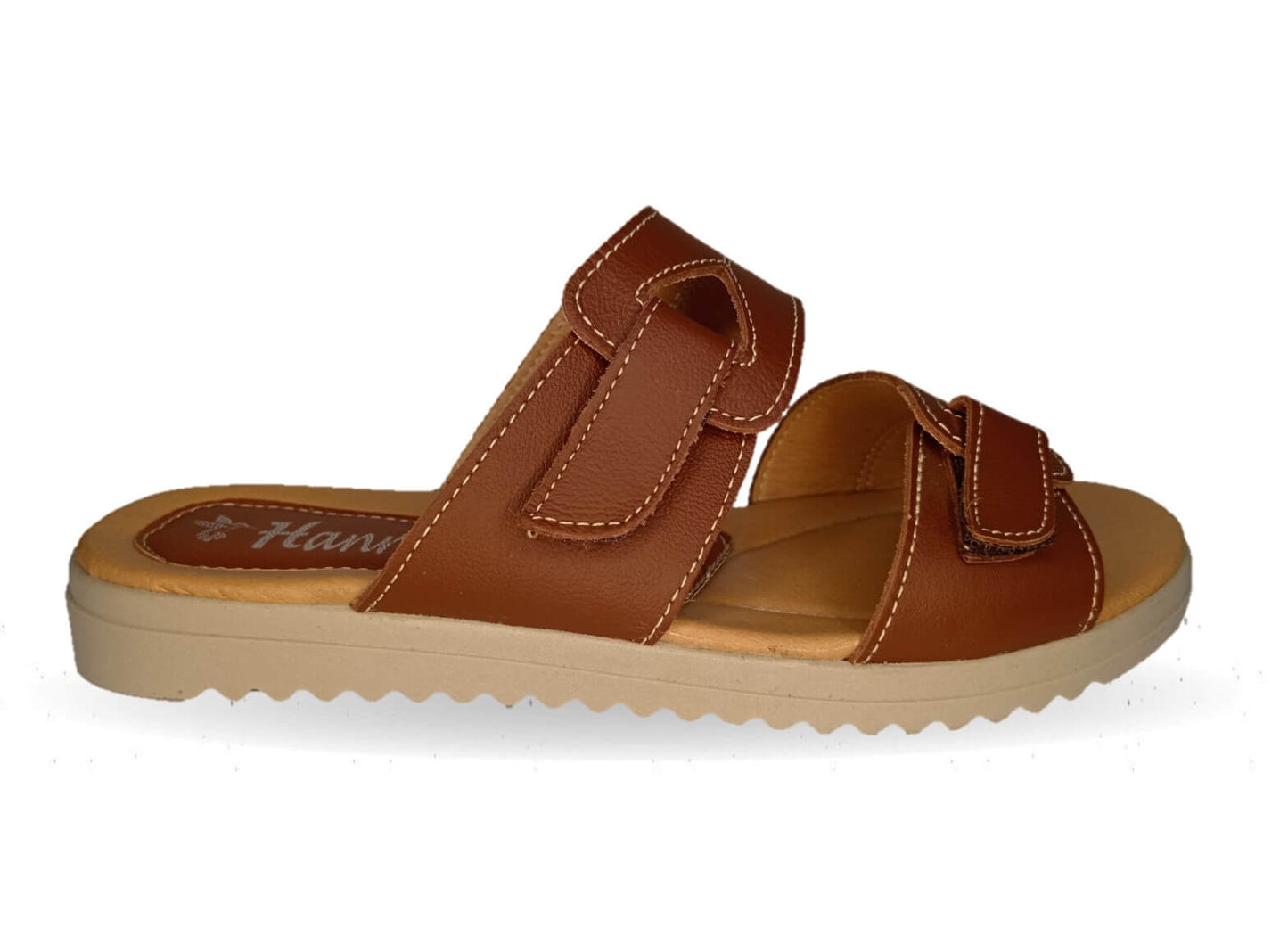 Sandalia de piel Hannia 1014 Tan para mujer