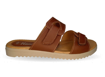 Sandalia de piel Hannia 1014 Tan para mujer