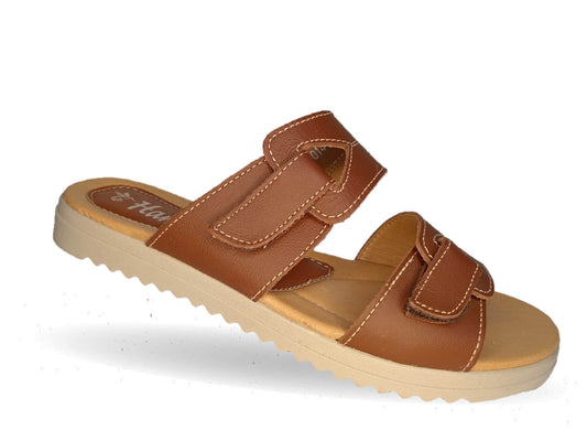 Sandalia de piel Hannia 1014 Tan para mujer