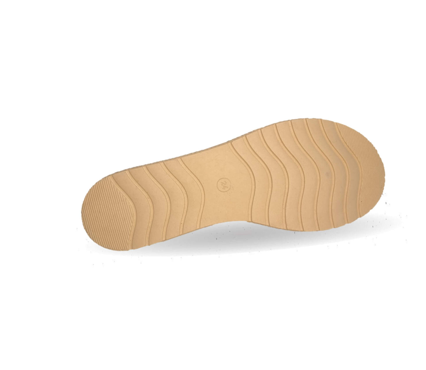 Sandalia de piel con plataforma baja Hannia 1054 Beige para mujer
