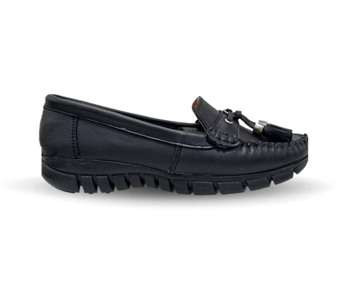 Zapato Casual de piel Hannia 1221 Negro para mujer