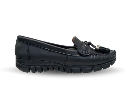Zapato Casual de piel Hannia 1221 Negro para mujer