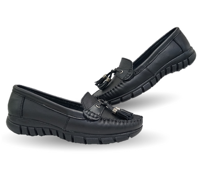 Zapato Casual de piel Hannia 1221 Negro para mujer