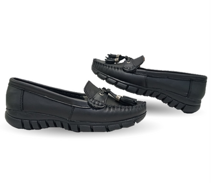Zapato Casual de piel Hannia 1221 Negro para mujer