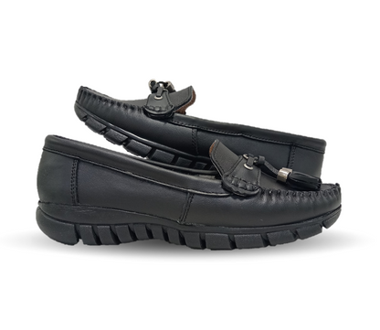 Zapato Casual de piel Hannia 1221 Negro para mujer