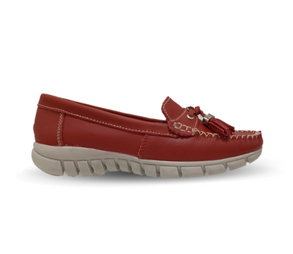 Zapato Casual de piel Hannia 1221 Rojo para mujer