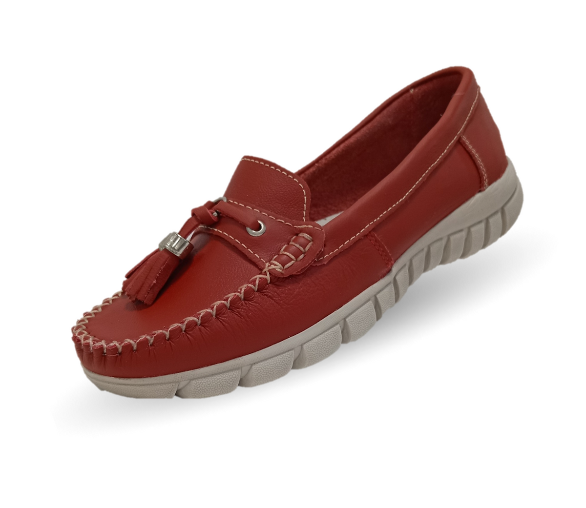 Zapato Casual de piel Hannia 1221 Rojo para mujer