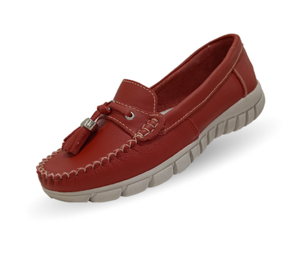 Zapato Casual de piel Hannia 1221 Rojo para mujer