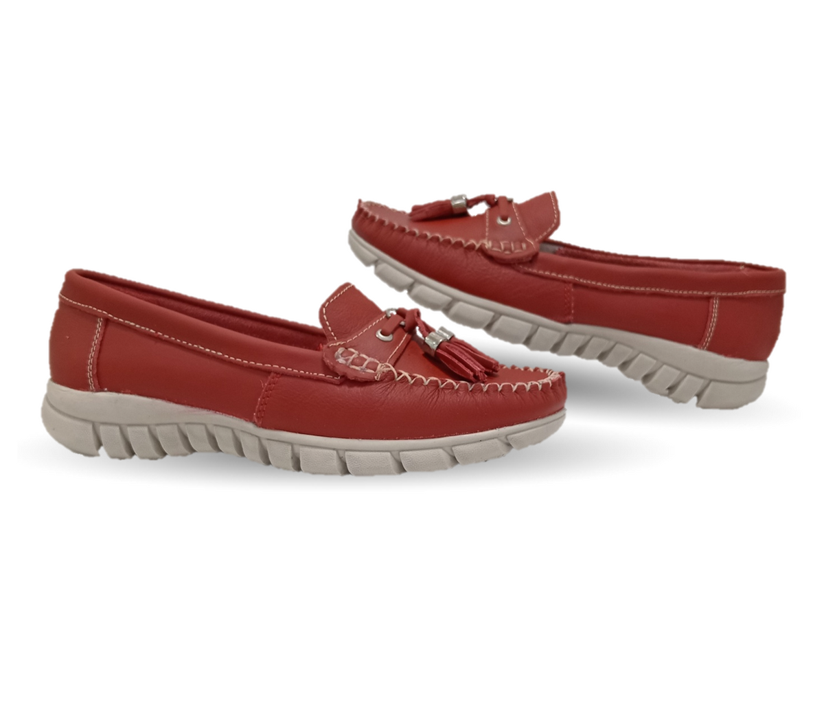 Zapato Casual de piel Hannia 1221 Rojo para mujer
