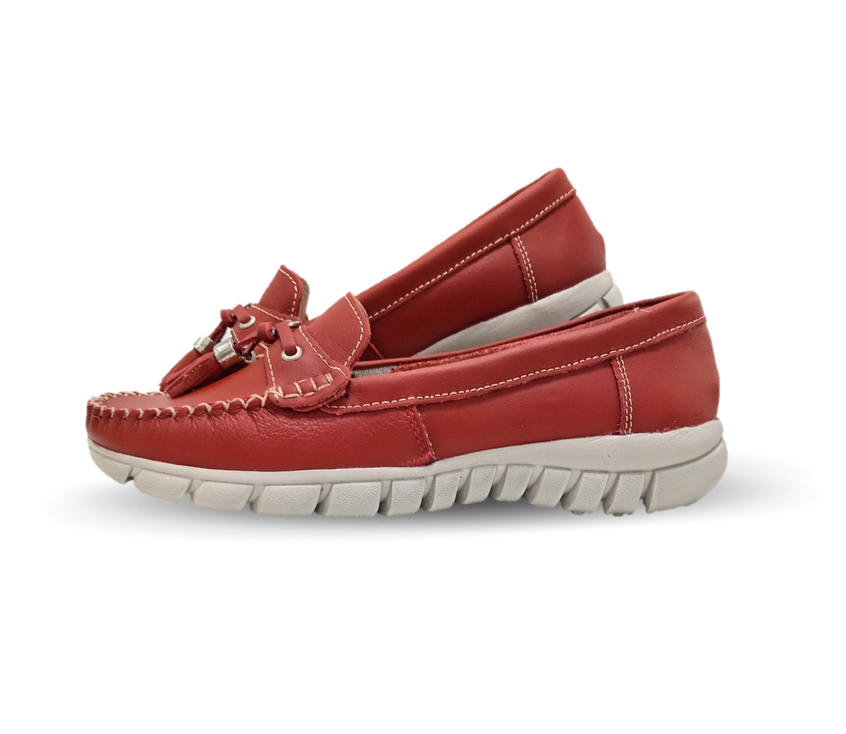 Zapato Casual de piel Hannia 1221 Rojo para mujer