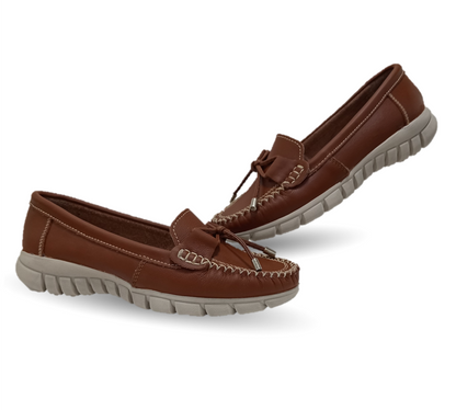 Zapato Casual de piel Hannia 1222 Tan para mujer