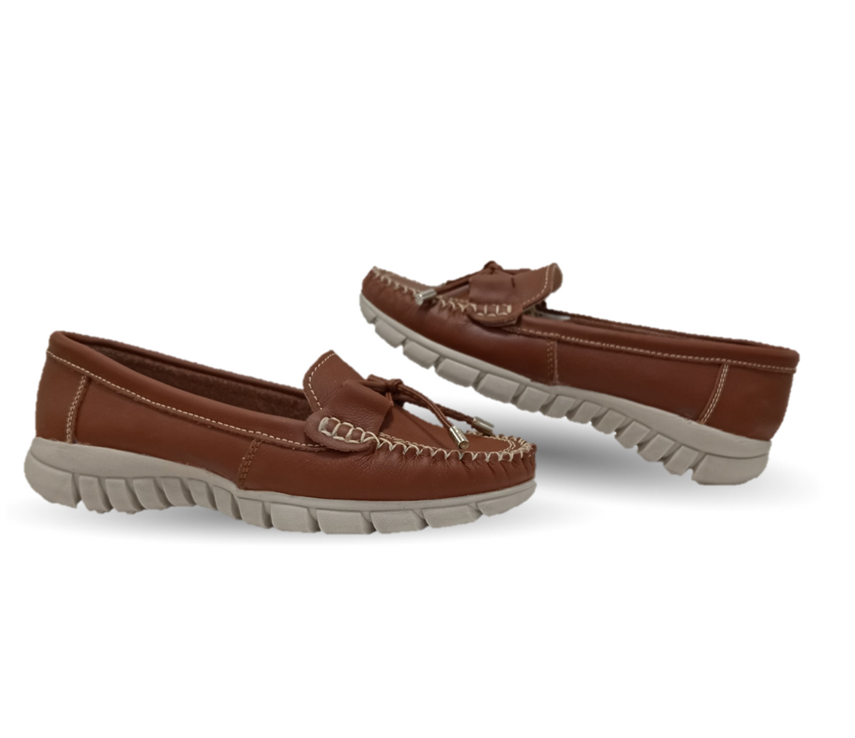 Zapato Casual de piel Hannia 1222 Tan para mujer