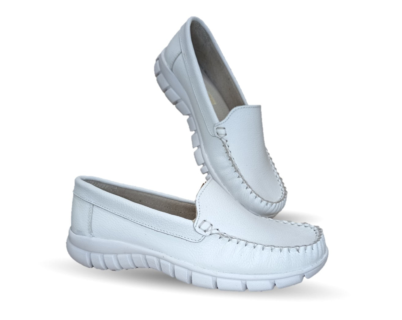 Zapato Casual de piel Hannia 1350 Blanco para mujer