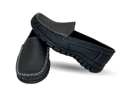 Zapato Casual de piel Hannia 1350 Negro para mujer