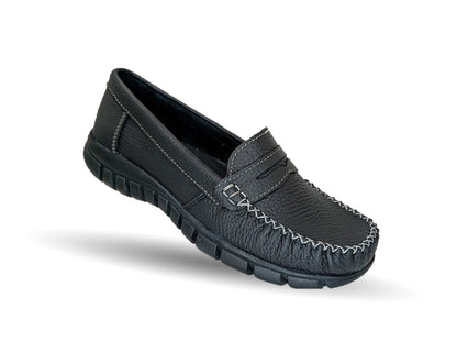 Zapato Casual de piel Hannia 1370 Negro para mujer