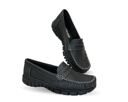 Zapato Casual de piel Hannia 1370 Negro para mujer