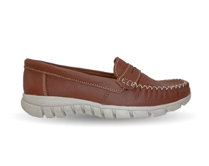 Zapato Casual de piel Hannia 1370 Tan para mujer