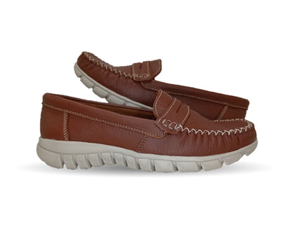 Zapato Casual de piel Hannia 1370 Tan para mujer