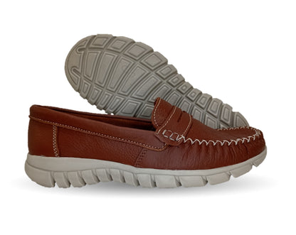 Zapato Casual de piel Hannia 1370 Tan para mujer