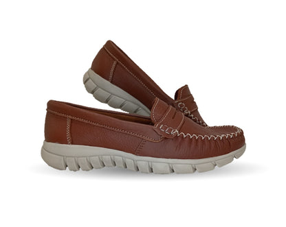 Zapato Casual de piel Hannia 1370 Tan para mujer