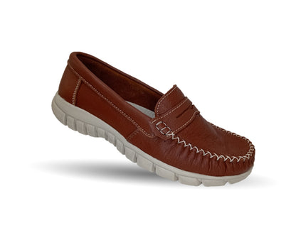 Zapato Casual de piel Hannia 1370 Tan para mujer