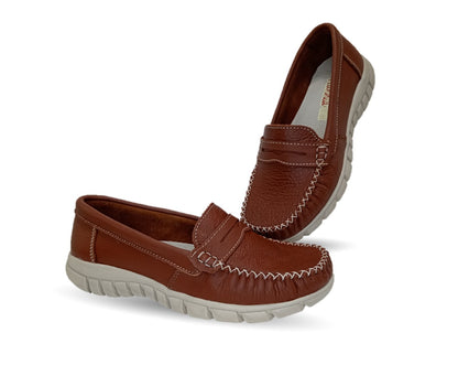 Zapato Casual de piel Hannia 1370 Tan para mujer