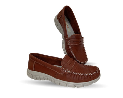 Zapato Casual de piel Hannia 1370 Tan para mujer