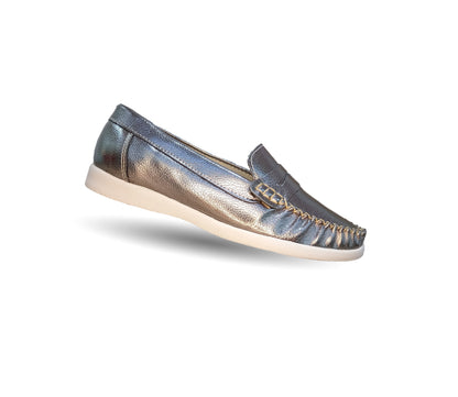 Zapato de Confort y Casual de piel Hannia 220 Inox para mujer