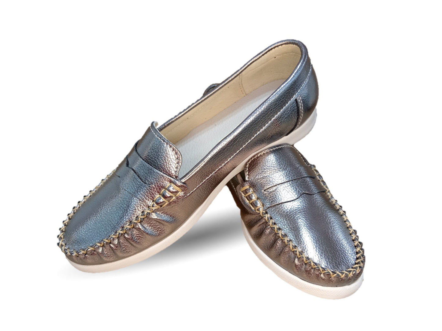 Zapato de Confort y Casual de piel Hannia 220 Inox para mujer
