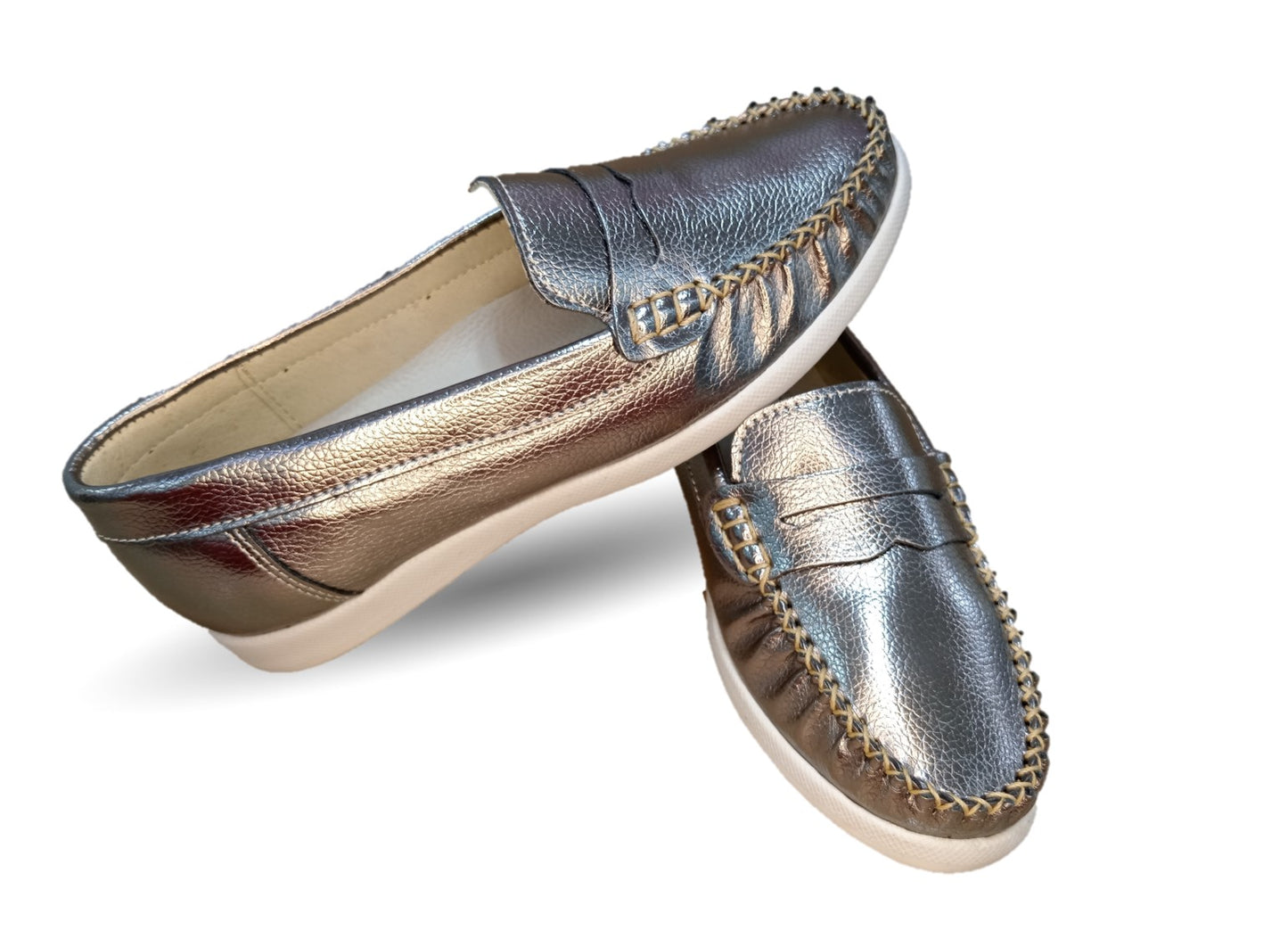 Zapato de Confort y Casual de piel Hannia 220 Inox para mujer